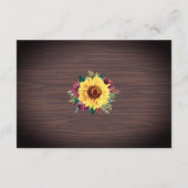 ラスティック サンキライ ウッド フラワー ウェディング レセプション エンクロージャーカード (裏面)