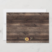 ラスティック サンキライ ウッド ライト リハーサル ディナー 招待状 (裏面)