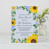 ラスティック サンキライ ダイジー フラワーズ イースター 招待状 (スタンド正面)