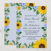 ラスティック サンキライ ダイジー フラワーズ イースター 招待状 (正面/裏面)