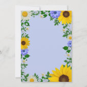 ラスティック サンキライ ダイジー フラワーブライダルシャワー 招待状 (裏面)