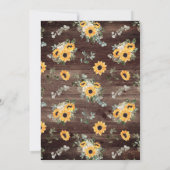 ラスティック サンキライ バーン ウッド ウェディング 招待状 (裏面)