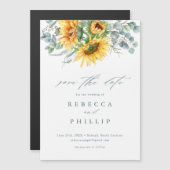 ラスティック サンキライ ユーカリ ウェディング セーブ・ザ・デート マグネット招待状 (正面/裏面)