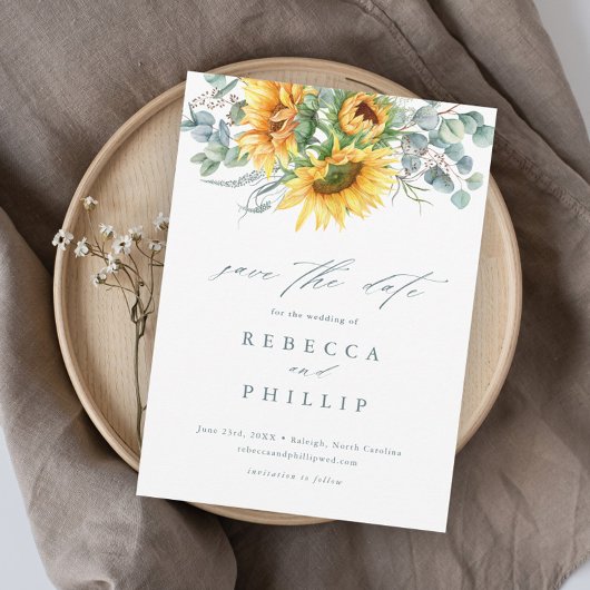 ラスティック サンキライ ユーカリ ウェディング セーブ・ザ・デート マグネット招待状