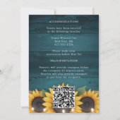 ラスティック サンキライ 秋のウェディング フラワール ウェディング 招待状 (裏面)