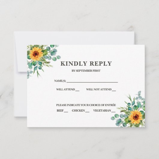 ラスティック サンキライ RSVP 秋色 招待状 (正面)