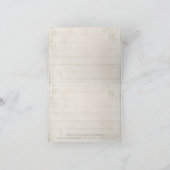 ラスティック サンクス ノート ブライダル シャワー エレガント ローズ (内部)