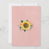 ラスティック サンショウオオバ  ストリング ライト ピーチ フラワーズ ウェディング 招待状 (裏面)