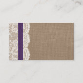 ラスティック サンフラワー ウェディングコレクション - パープル エンクロージャーカード (裏面)