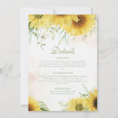 ラスティック サンフラワー デライト 詳細 封入カード 招待状 (正面)