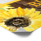 ラスティック サンフラワー ブライダル シャワー フォト プロップ フレーム ポスター (角)