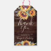ラスティック サンフラワー ブルーム | 感謝 ギフトタグ (正面)