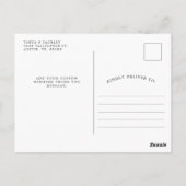 ラスティック サンフラワー ブルーム | 結婚式のお礼 ポストカード (裏面)