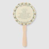 ラスティック サンフラワー ボタニカル ウェディング デイテール ハンドファン (裏面)