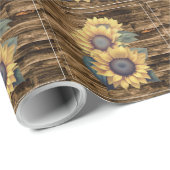 ラスティック サンフラワー ラッピングペーパー (ロールコーナー)