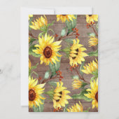 ラスティック サンフラワー リース 25周年パーティー 招待状 (裏面)