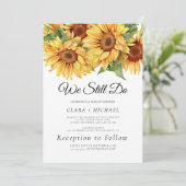 ラスティック サンフラワー「私たちはまだ愛し合っている」誓いの更新 招待状 (スタンド正面)