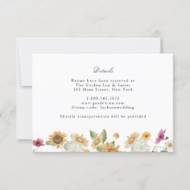 ラスティック サンフラワー 詳細カード 招待状