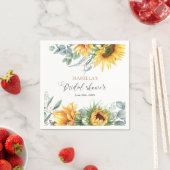 ラスティック サンflower ブライダル シャワー スタンダードカクテルナプキン (インサイチュ)