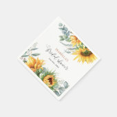 ラスティック サンflower ブライダル シャワー スタンダードカクテルナプキン (角)