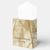 ラスティック シアー クリーム ライズ リーフ ウェディング フェイバーボックス (オープン)