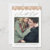 ラスティック シックなセージとバーリップの写真 セーブ・ザ・デート (正面)