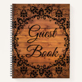 ラスティック シャビー シック フラワー ウェディング ブライズ シャワー ノートブック (正面)