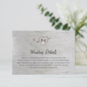 ラスティック シルバーバーチ ツリー ウェディング 詳細 招待状 (スタンド正面)