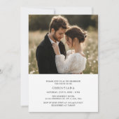 ラスティック シンプル デジタル ブライダル シャワー フォト 招待状 (正面)