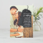 ラスティック スクラップブック フォト タグ ウェディング 招待状 (スタンド正面)