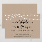 ラスティック ストリング ライト お祝いしよう エルオープメント 招待状 (正面/裏面)