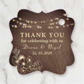 ラスティック ストリング ライト ウェディング フェイバー タグ (裏面)