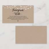 ラスティック ストリング ライト, クラフト, ハネムーンの願い エンクロージャーカード (正面/裏面)