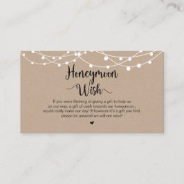 ラスティック ストリング ライト, クラフト, ハネムーンの願い エンクロージャーカード