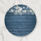 ラスティック ストリング ライト グリーンのブライダル シャワー フェイバータグ (裏面)