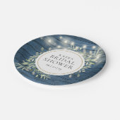 ラスティック ストリング ライト グリーン ブライダル シャワー ペーパープレート (アングル)