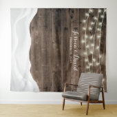 ラスティック ストリング ライト スノー ウィンター ウェディング バックドロップス タペストリー (インサイチュ(横))