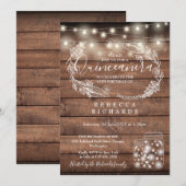 ラスティック ストリング ライト メイソンジャー キンセアニエラ 15歳 招待状 (正面/裏面)