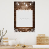 ラスティック ストリング ライト レース ブライダル シャワー フォト プロップ ポスター (キッチン)