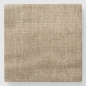 ラスティック ストーン コースター – 麻 & ネイチャー パターン (正面)