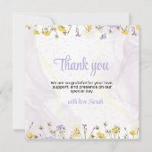 ラスティック スプリング フローラル ブライダル シャワー サンキューカード (正面)