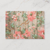 ラスティック スプリング ブロッサムズ 結婚情報カード エンクロージャーカード (裏面)