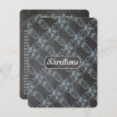 ラスティック セレニティ ブルー メイソンジャー ブラックボード ウェディング 招待状 (正面/裏面)