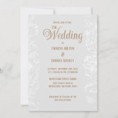 ラスティック ダスティーブルー バルーン フローラルレース ウェディング 招待状 (正面)