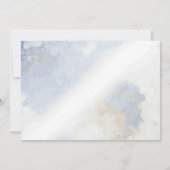 ラスティック ダスティー ブルー 水彩 花 セーブザデート (裏面)