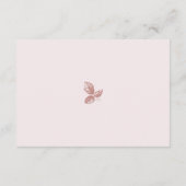 ラスティック ダスティ ピンク ファンシー フラワー ウェディング ディテール エンクロージャーカード (裏面)