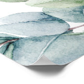 ラスティック ダスティ ピンク ブラッシュ フラワーの結婚式ウェルカムサイン ポスター (角)