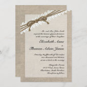 ラスティック ツインとレース バルーン 2 ウェディング 招待状 (正面/裏面)