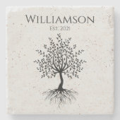 ラスティック ツリー オブ ライフ モノグラム ストーンコースター (正面)