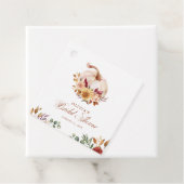 ラスティック テラコッタ フローラル パンパス グラスとパンプキン フェイバータグ (インサイチュ)